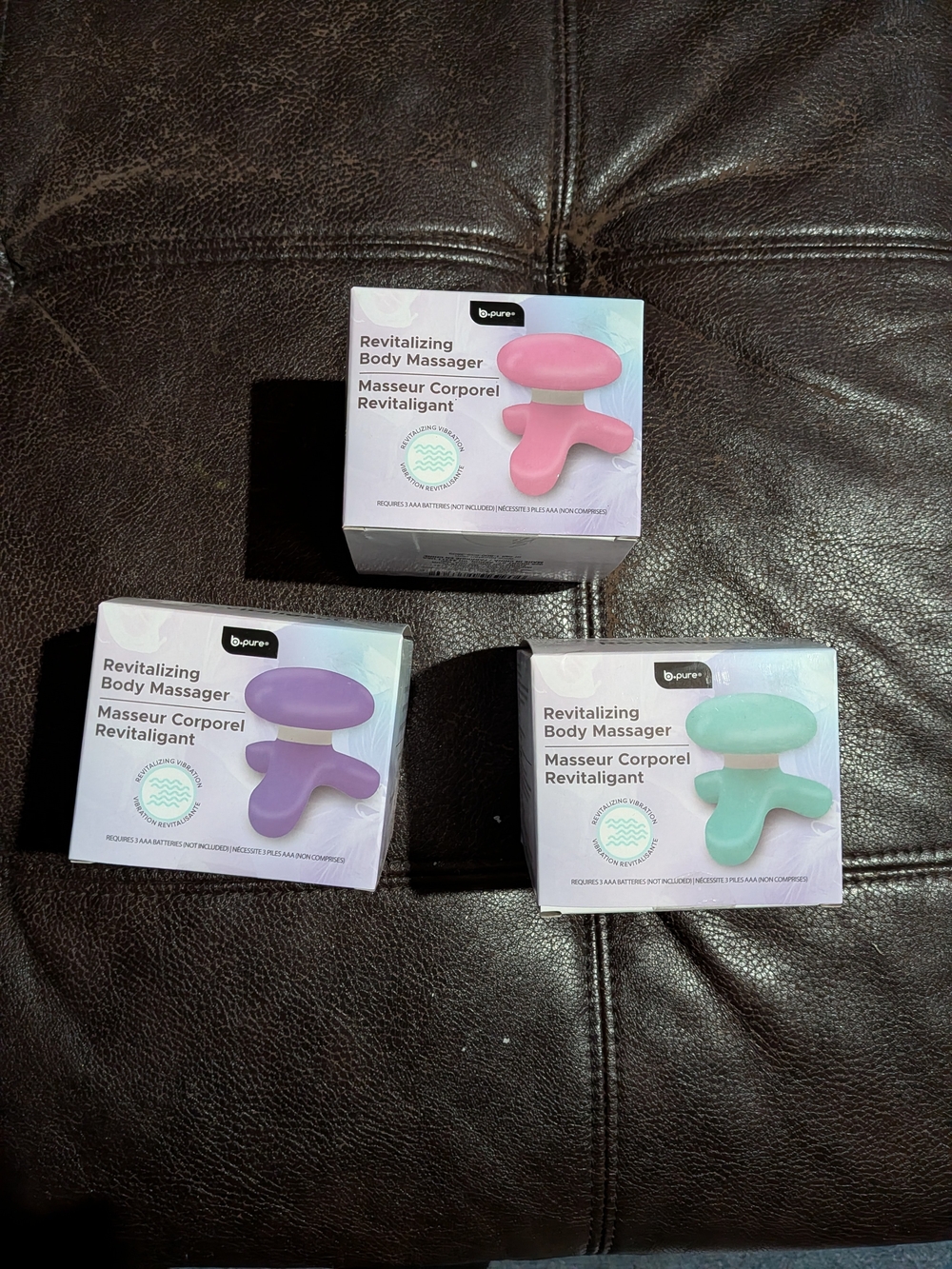 Brand New Set Of 3 Revitalizing Body Massager - Pink, Purple, Mint